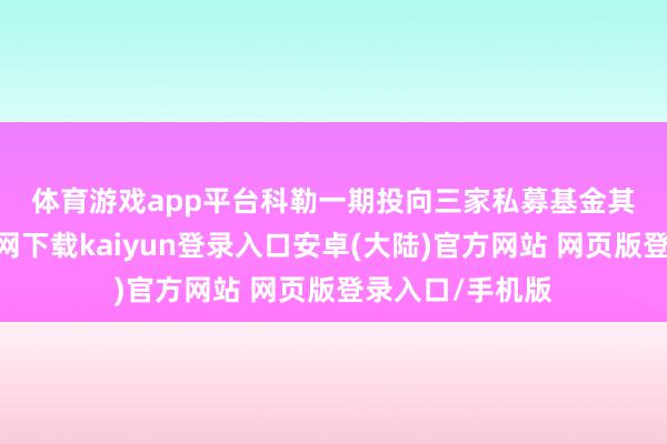 体育游戏app平台　　科勒一期投向三家私募基金　　其中-开云app官网下载kaiyun登录入口安卓(大陆)官方网站 网页版登录入口/手机版