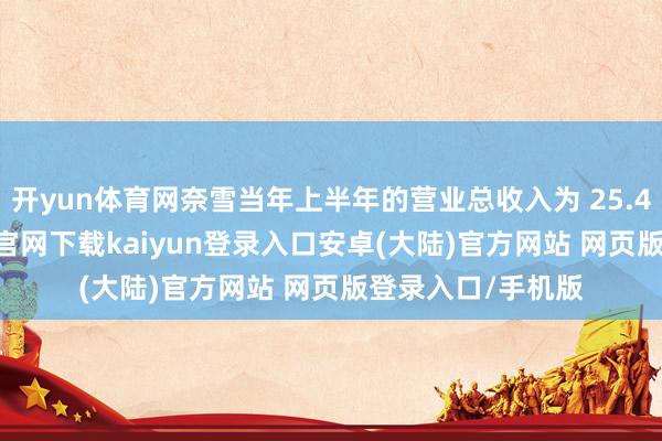 开yun体育网奈雪当年上半年的营业总收入为 25.44 亿元-开云app官网下载kaiyun登录入口安卓(大陆)官方网站 网页版登录入口/手机版